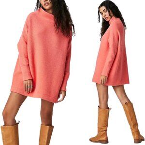 Free People Coral Cowl Neck Sweater